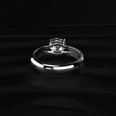 Round Solitaire Engagement Ring For Men | Earthly Jewels