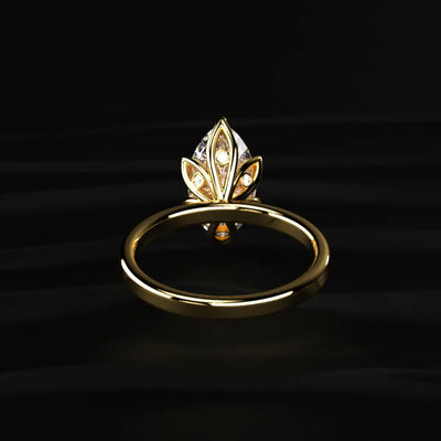 Marquise Solitaire Ring Six Floral Prongs | Earthly Jewels