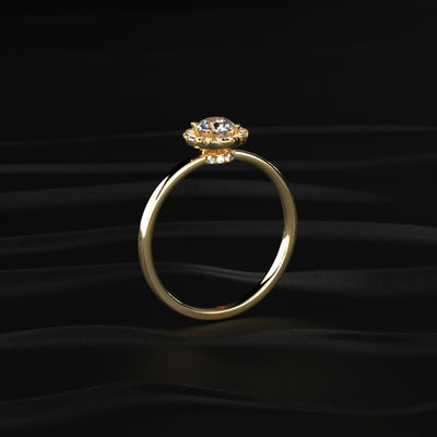 Round Cut Halo Diamond Engagement Rings | Earthly Jewels