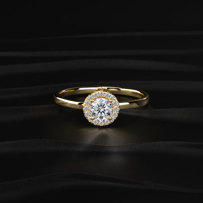 Round Cut Halo Diamond Engagement Rings | Earthly Jewels
