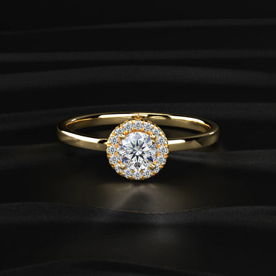 Round Cut Halo Diamond Engagement Rings | Earthly Jewels