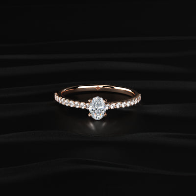 Oval Diamond With Hidden Halo | Earthly Jewels