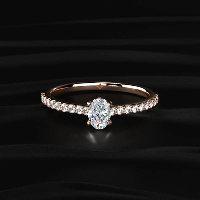 Oval Diamond With Hidden Halo | Earthly Jewels