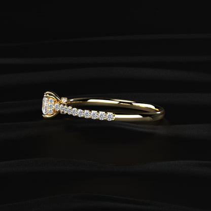 Princess Cut Hidden Halo Ring