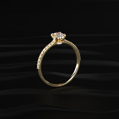 Princess Cut Hidden Halo Ring