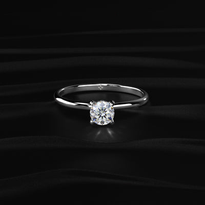 Round Hidden Halo Engagement Ring | Earthly Jewels