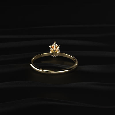 Pear Ring With Hidden Halo | Earthly Jewels