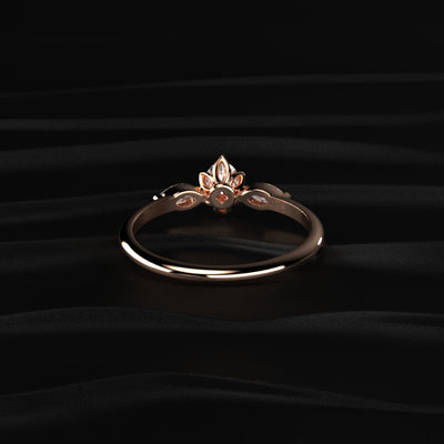 Oval Shape Ring With Marquise Side Stone | Earthly Jewels