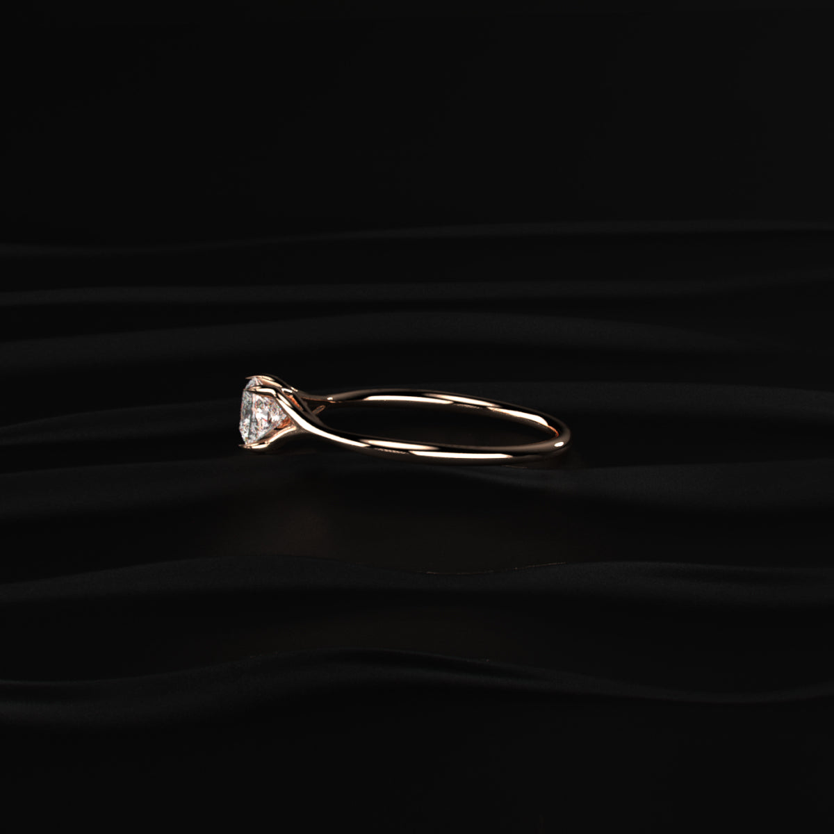 Princess Cut Split Shank Diamond Ring