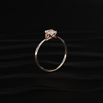Princess Cut Split Shank Diamond Ring