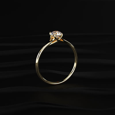 Round Diamond Split Shank Ring | Earthly Jewels
