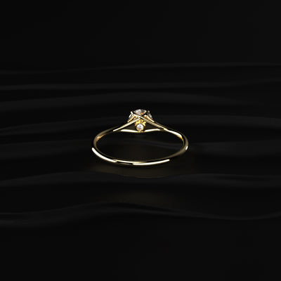 Round Diamond Split Shank Ring | Earthly Jewels