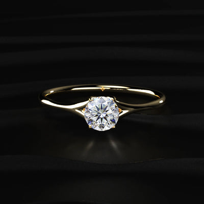 Round Diamond Split Shank Ring | Earthly Jewels