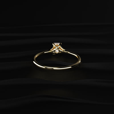 Emerald Cut Split Shank Ring | Earthly Jewels