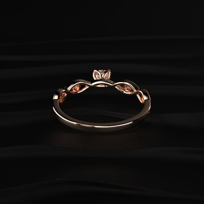 Round Twisted Shank Diamond Ring | Earthly Jewels