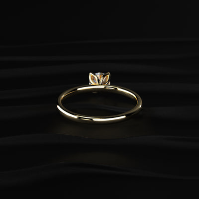 Round Diamond Tulip Setting Ring