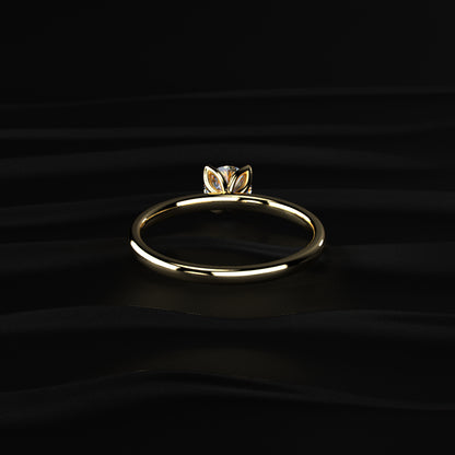 Round Diamond Tulip Setting Ring