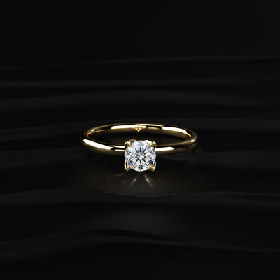 Round Diamond Tulip Setting Ring