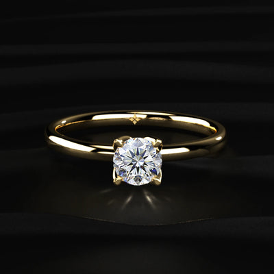 Round Diamond Tulip Setting Ring | Earthly Jewels