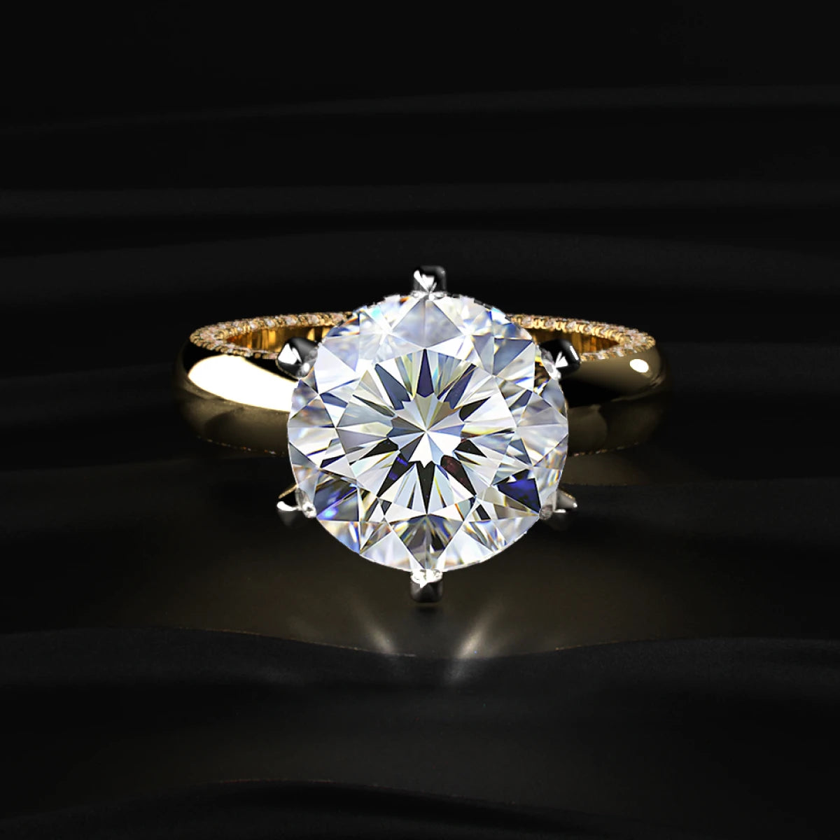 5 Carat Round Diamond Solitaire Ring | Earthly Jewels
