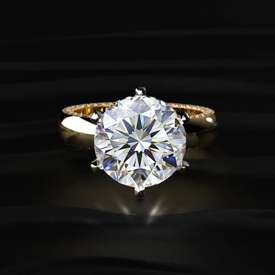 5 Carat Round Diamond Solitaire Ring | Earthly Jewels