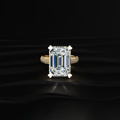 10 Ct Emerald Cut Solitaire Ring | Earthly Jewels