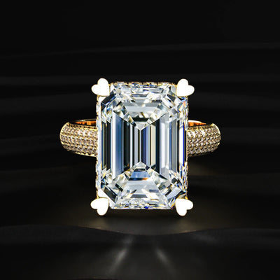 10 Ct Emerald Cut Solitaire Ring | Earthly Jewels
