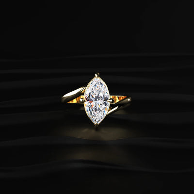 3 Carat Marquise Diamond Ring With Stack Ring | Earthly Jewels