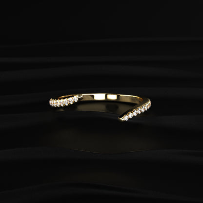 3 Carat Yellow Marquise Diamond Ring With Stack Ring