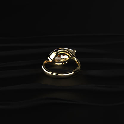 Marquise diamond Ring With Bypass Setting |Earthly jewels