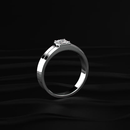 0.50 Ct Princess Men's Diamond Ring | Earthly Jewels
