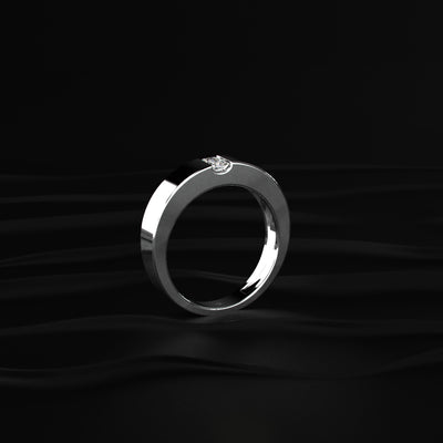 Emerald Cut Diamond Men’s Wedding Band | Earthly Jewels