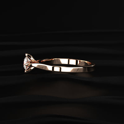 0.5ct Round Diamond Tulip Prong Ring | Earthly Jewels