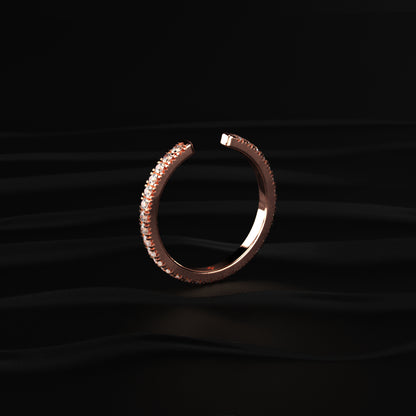 Open Wedding Diamond Stack Band | Earthly Jewels