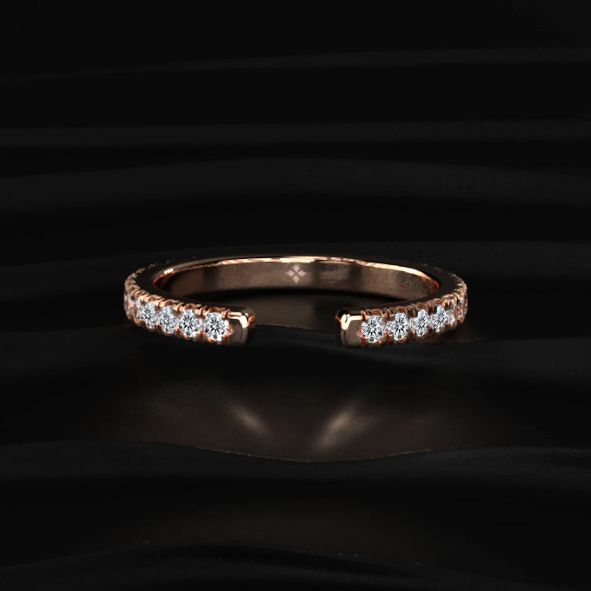 Open Wedding Diamond Stack Band | Earthly Jewels