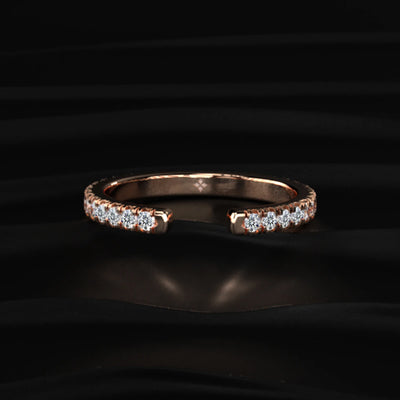 Open Wedding Diamond Stack Band | Earthly Jewels