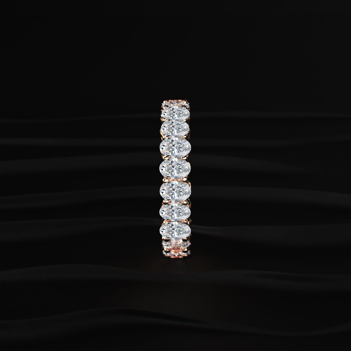 Oval Cut Diamond Eternity Band