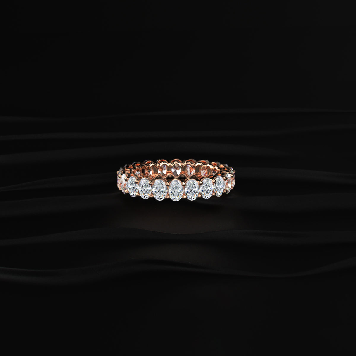Oval Cut Diamond Eternity Band