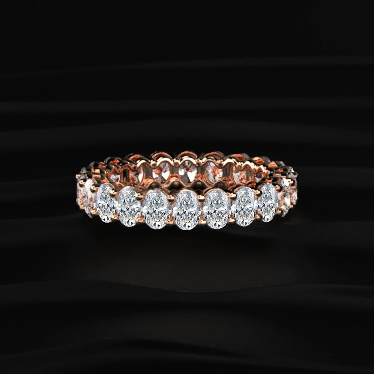 Oval Cut Diamond Eternity Band