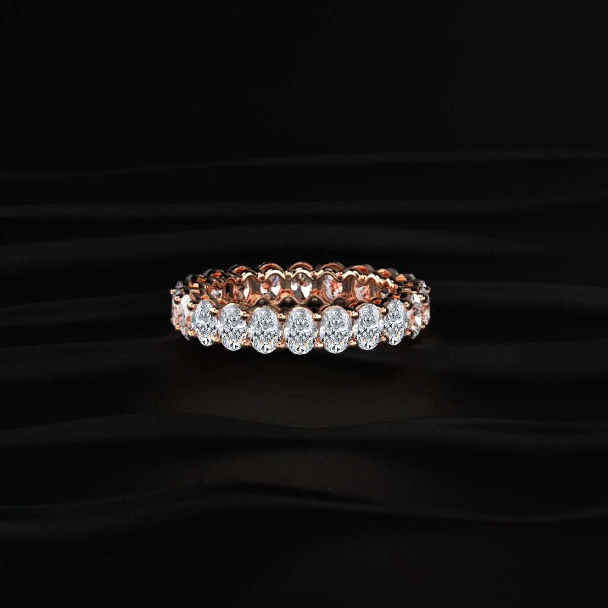 Oval Cut Diamond Eternity Band | Earthly Jewels