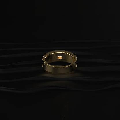 Radiant Solitaire Men'S Ring With Accent Stone