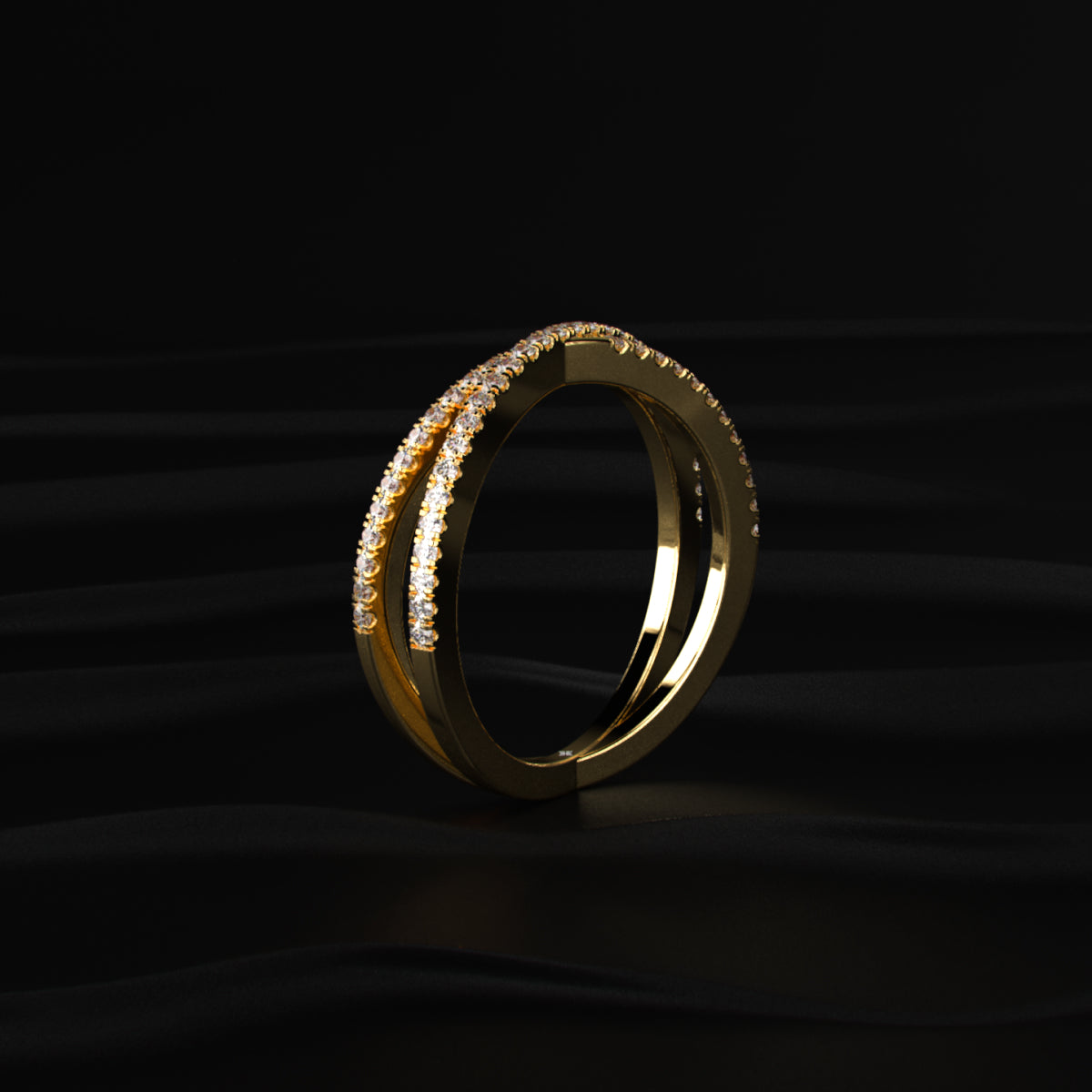 Crisscross Diamond Ring