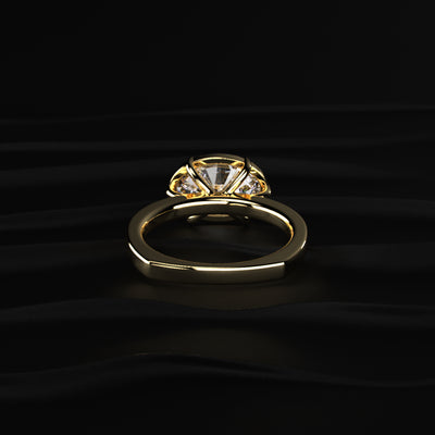 East West Oval Solitaire Engagement Ring | Earthly Jewels