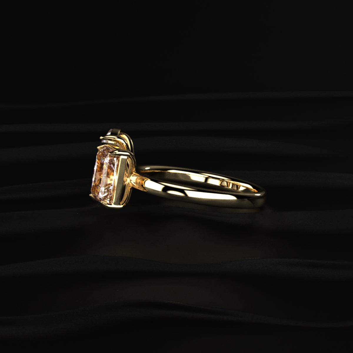 Fancy Yellow Radiant And Oval Toi Et Moi Ring | Earthly Jewels