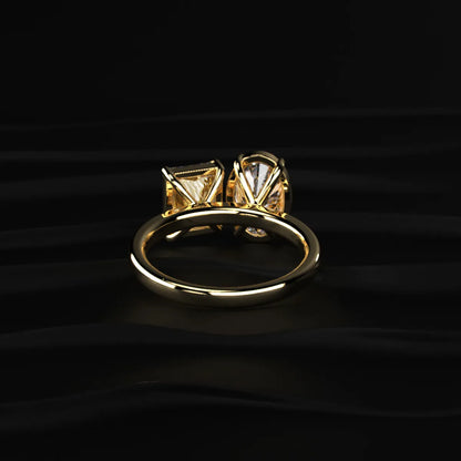 Fancy Yellow Radiant And Oval Toi Et Moi Ring | Earthly  Jewels