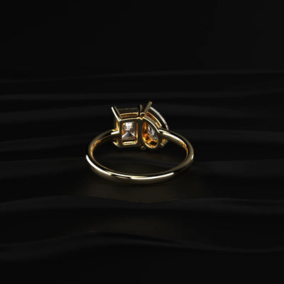 Pear And Radiant Toi Et Moi Diamond Ring