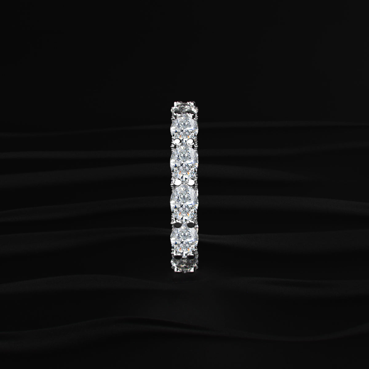 Oval Diamond Ferris Wheel Eternity Band | Earthly Jewels