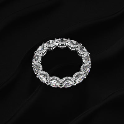 Oval Diamond Ferris Wheel Eternity Band | Earthly Jewels