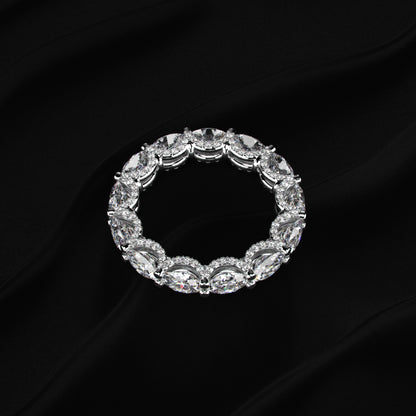 Oval Diamond Ferris Wheel Eternity Band | Earthly Jewels