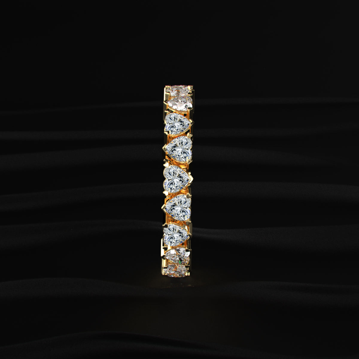 Heart Shape Diamond Eternity Band